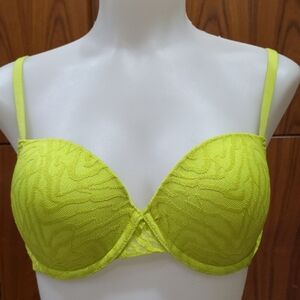 La SENZA Neon Yellow Lace Bra